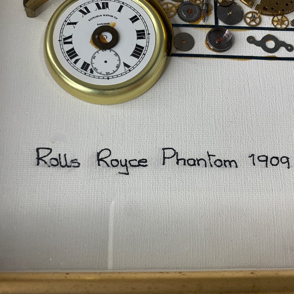 L Kersh of London Signed Horological Collage Rolls Royce Phantom 1909 - Framed - Picture 5 of 12